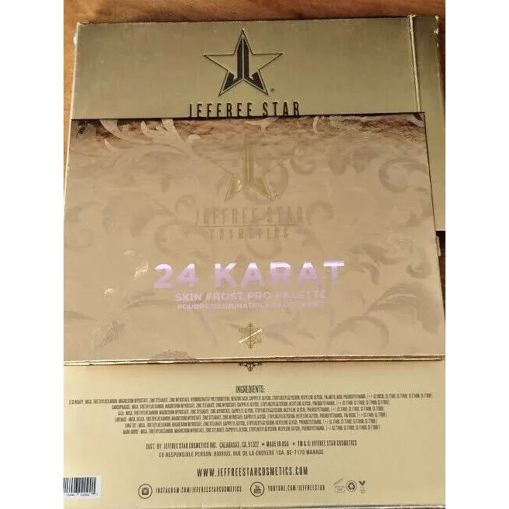 Jeffree Star Cosmetics 24 Karat Skin Frost Pro Palette 6 Shades Highlighter BNIB